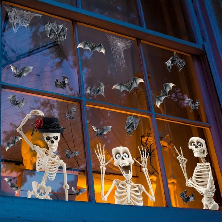 Halloween Skeleton Static Window Clings