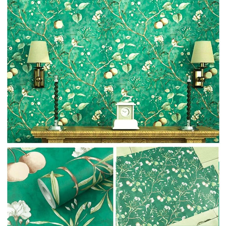 Vintage Floral Leaf Peel and Stick Wallpaper