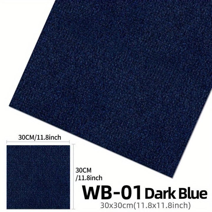 Soft Step Carpet Tile, Dark blue