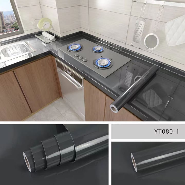 Marble Pattern Self-Adhesive Contact Paper, Glossy black marble