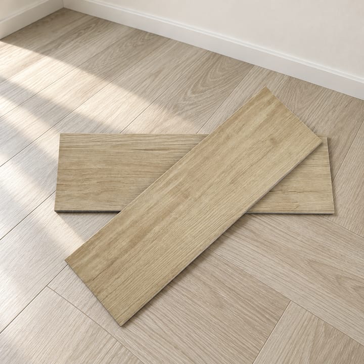 Wood Grain Peel and Stick Floor Tiles, Beige wood