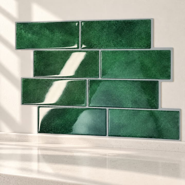 Peel and Stick Backsplash Tile Sheets, Green
