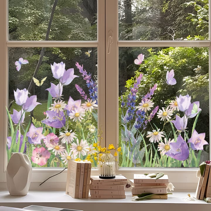 Watercolor Flower Window Cling Sheet