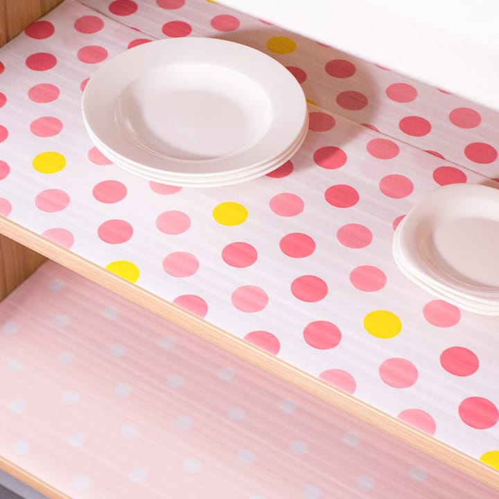 Pink Rose Floral Shelf Liner Roll