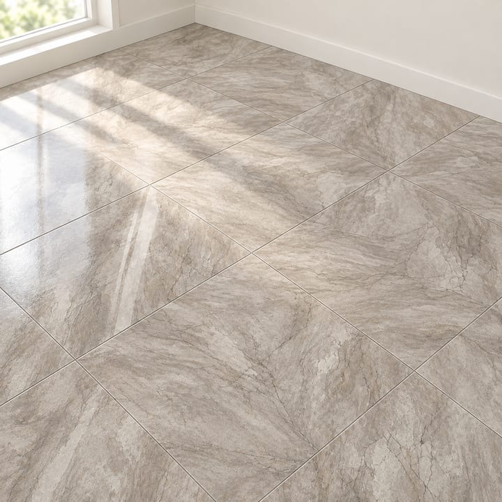 Peel and Stick Vinyl Floor Tile, Beige wood grain bright
