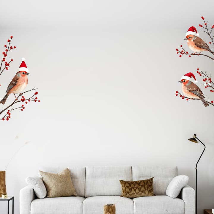 Christmas Bird Window Clings