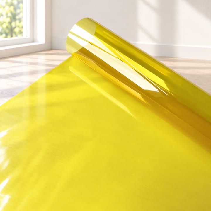 Colorful Stained Glass Window Cling Roll, Yellow