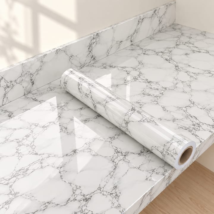 Marble Pattern Self-Adhesive Contact Paper, Dark gray marble